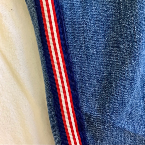 JUST BLACK DENIM STRIPE SKINNY JEANS - Picture 2 of 7